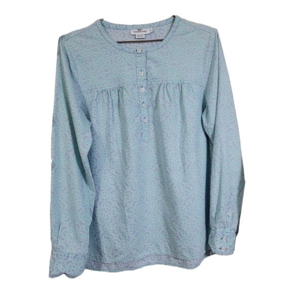 Vineyard Vines Tops - Vineyard Vines Half Button Up Patterned Shirt Top